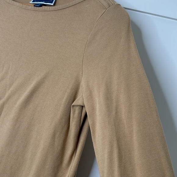 Karen Scott Boat Neck long Sleeve Caramel T-Shirt Size: Medium - Picture 6 of 10